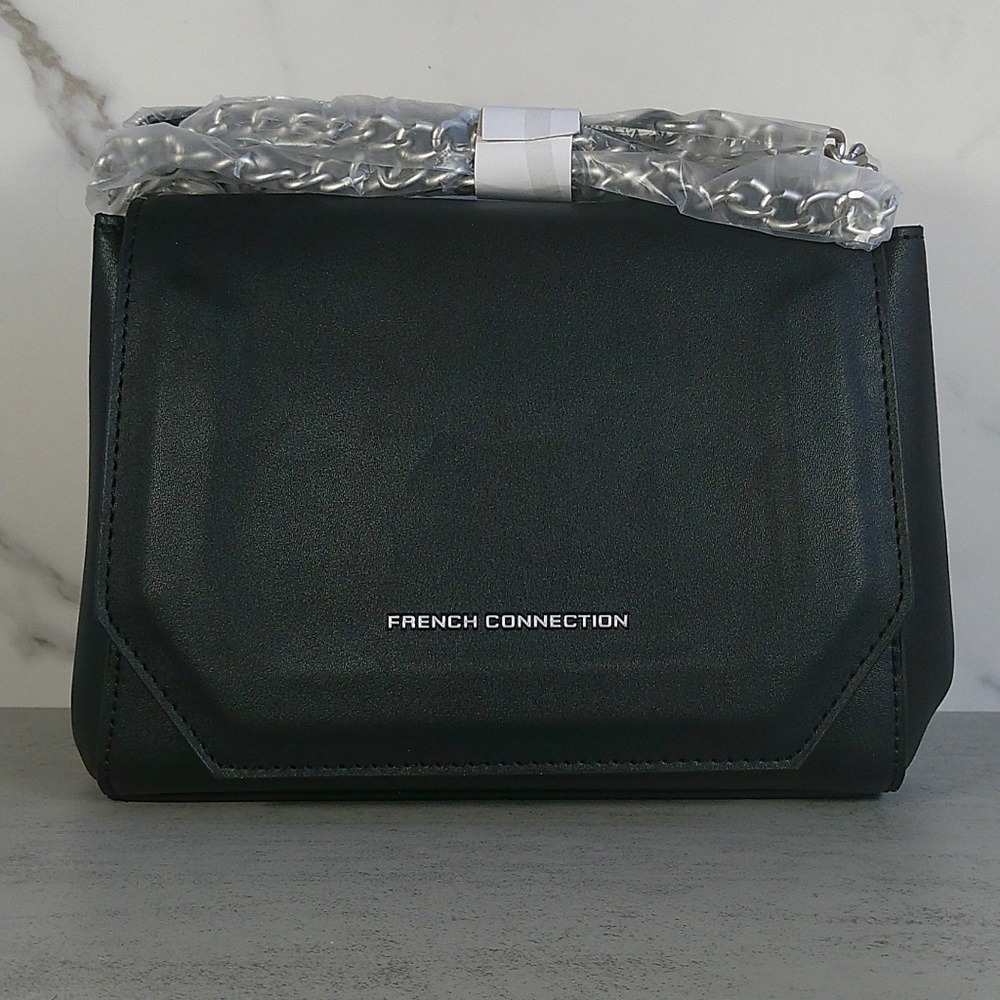 French Connection Darcy Crossbody Black NWT 2 Way Shoulder Bag Purse